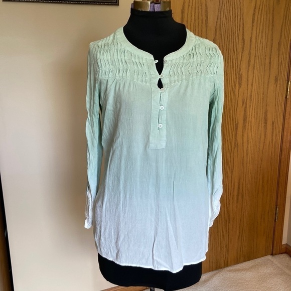💚 Bandolino Ombre Blouse Mint Green Medium - Picture 12 of 12